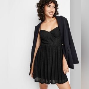 Black Lacey Baby Doll Dress Plus SZ 3X